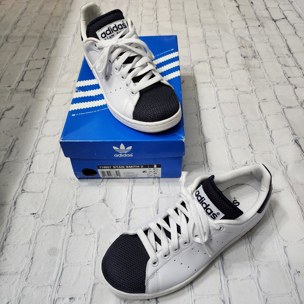 Adidas Kids' Stan Smith White and Black Shoes